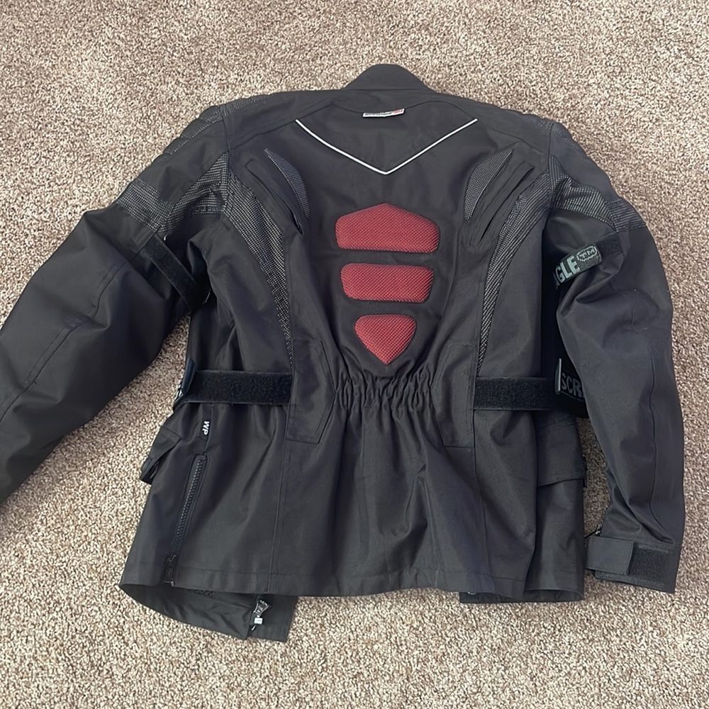 Black Riding Jacket with Reflective Trim - Picture 3 of 5